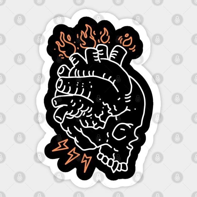 skull heart Sticker by donipacoceng